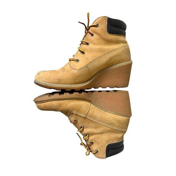 Timberland Earthkeepers Amston Wedge Boots size 8 Tan - Picture 9 of 9